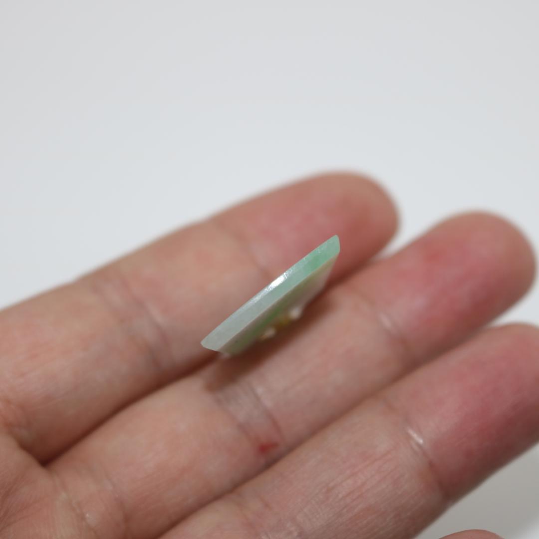 平安無事牌お守り プレート ミャンマー天然A貨翡翠 ヒスイ ペンダントヘッド