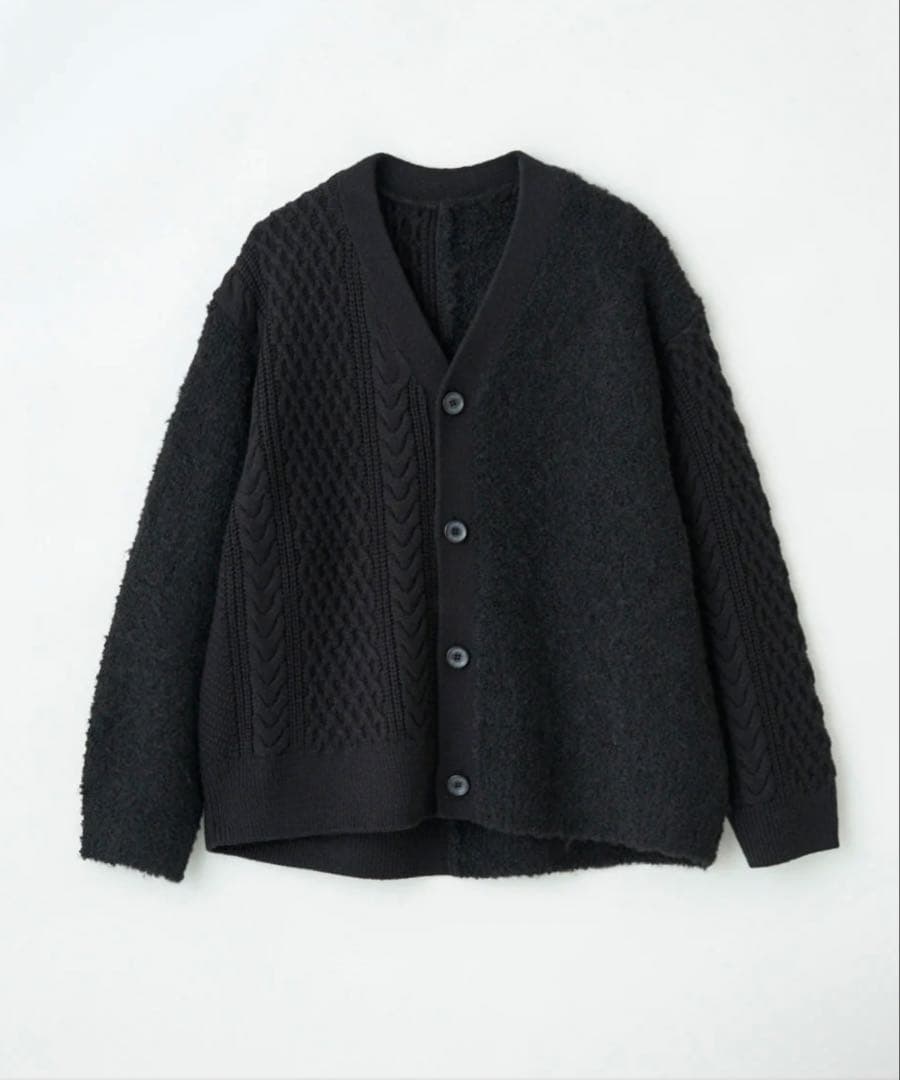 abyts SWITCHING CABLE CARDIGAN サイズ3 ブラック