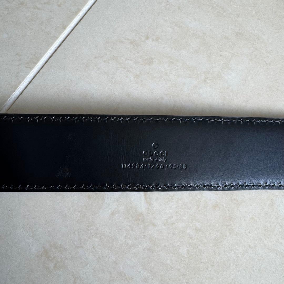 GUCCI インターロッキングGバックル付きメンズベルト