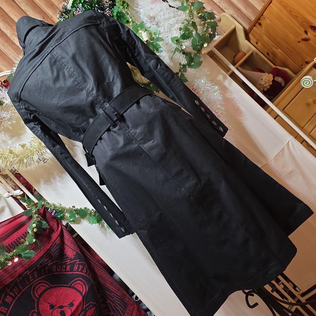 ぽっぷくん新品未使用タグ付ヒスグラコトン100ベンタイルブラクベルトコート