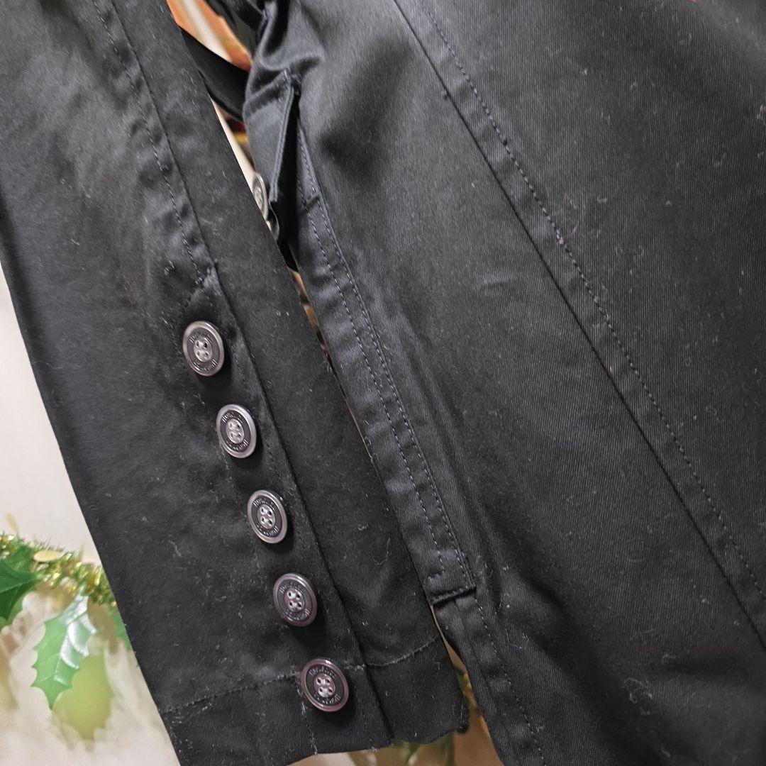 ぽっぷくん新品未使用タグ付ヒスグラコトン100ベンタイルブラクベルトコート