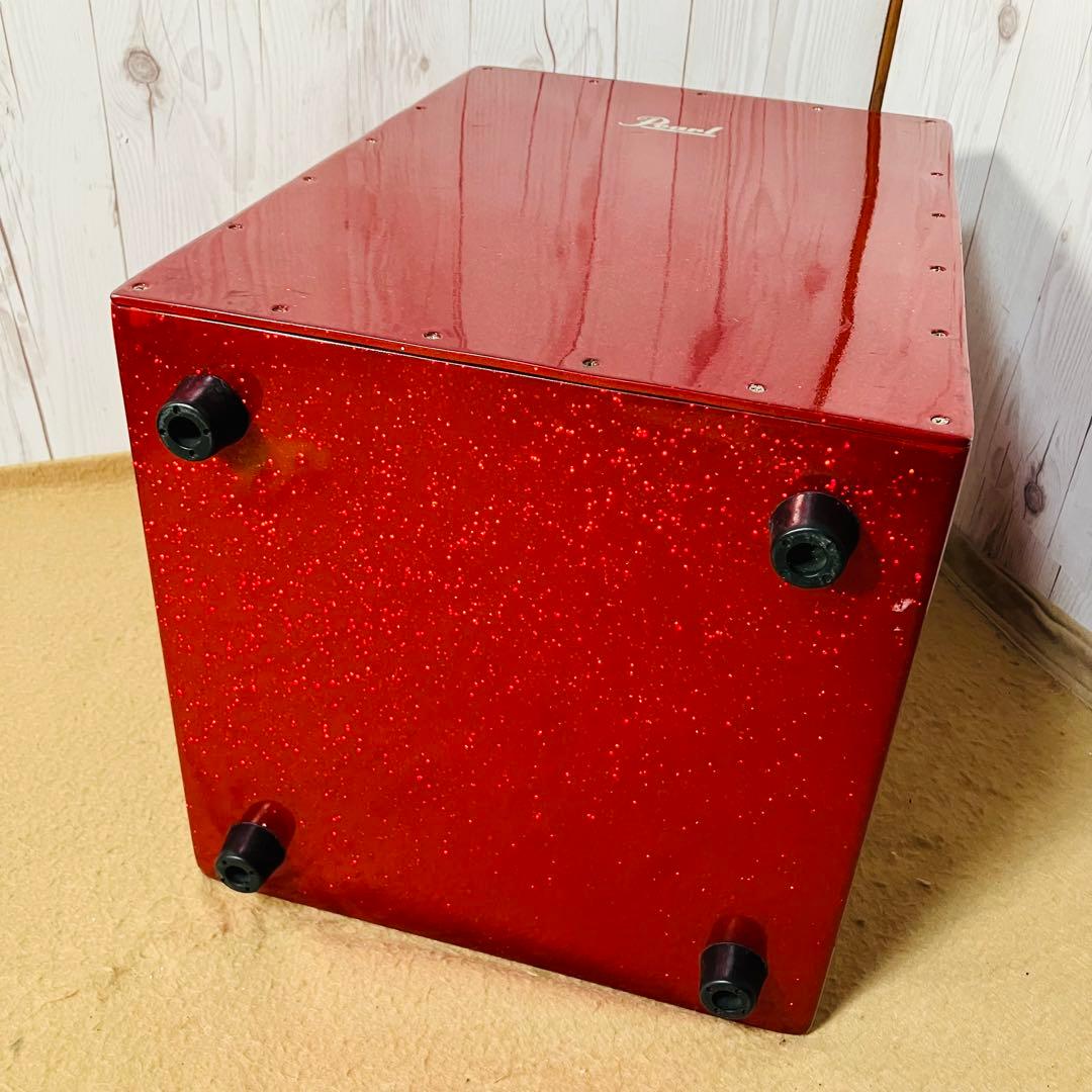 美品 Pearl カホン スパークル レッド PCJ-633BB パール