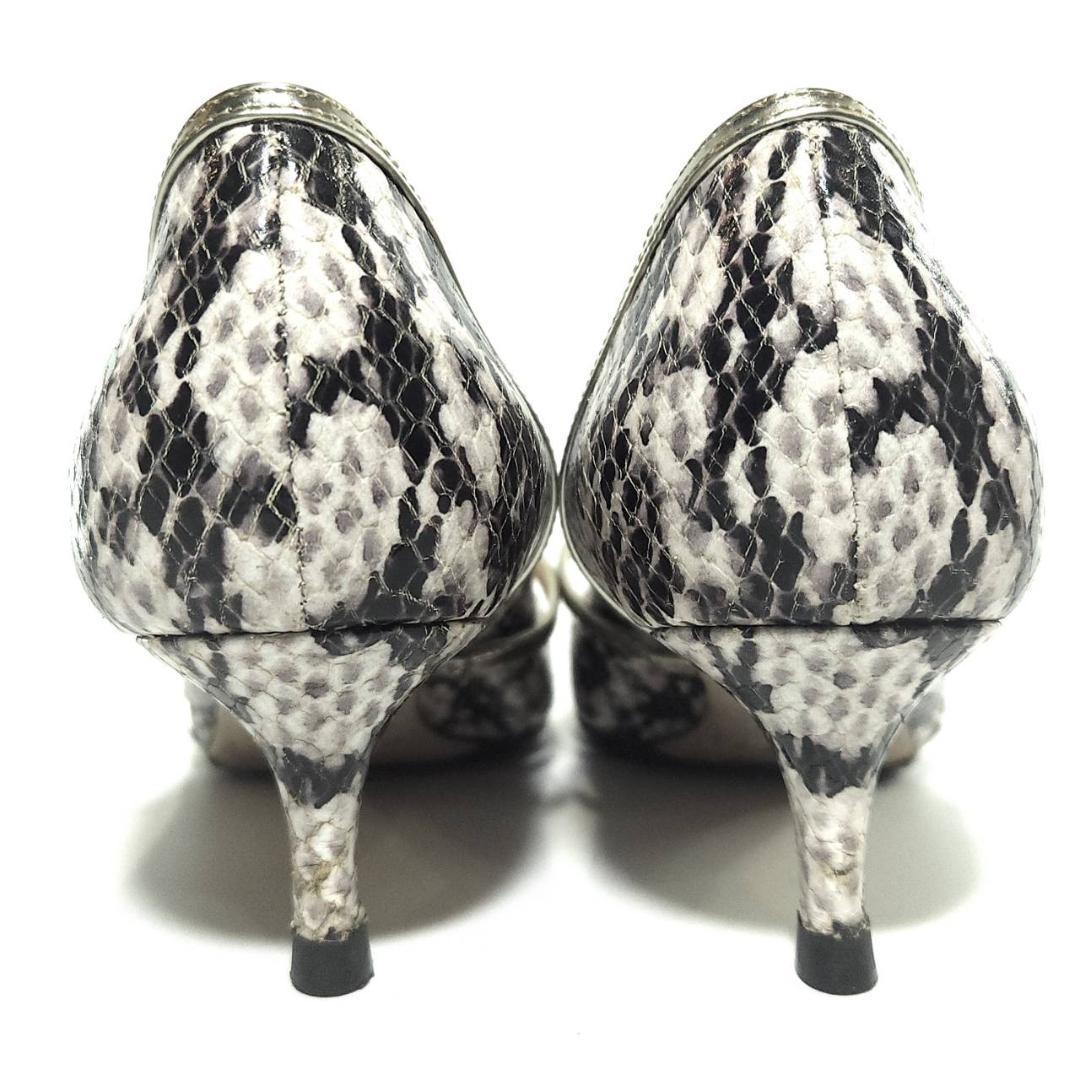 JIMMY CHOO ジミーチュウ パイソン柄 ミドルヒール パンプス