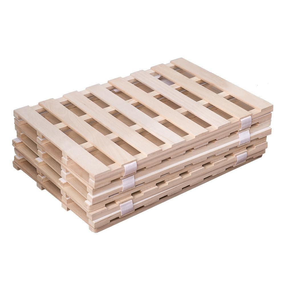 すのこベッド折りたたみ天然桐四つ折りベッドフレーム　木製セミダブル4折桐木床SD