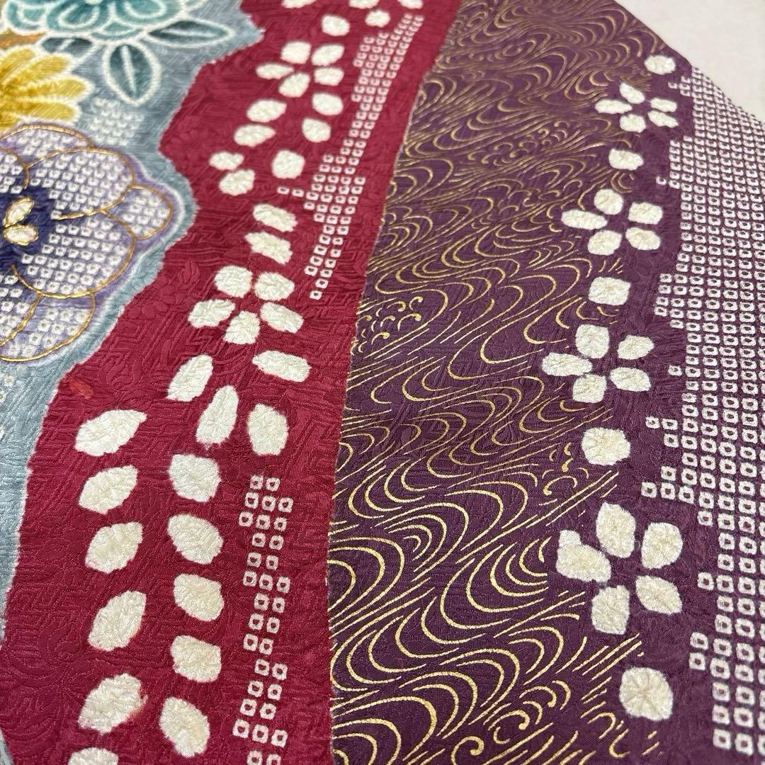 振袖 絞り 花模様 花唐草
