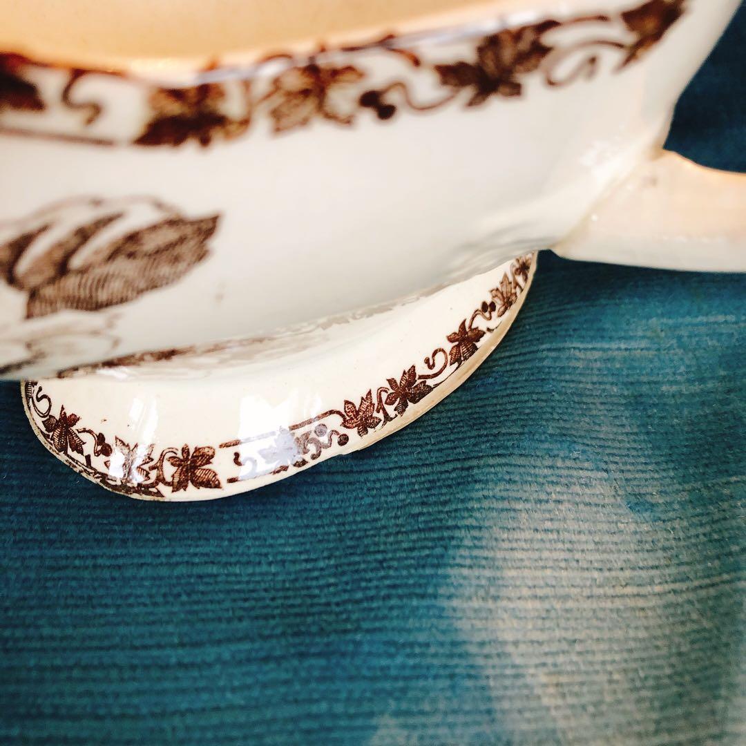 人気　エミールブルジョワ ソーシエール フランスアンティーク食器　ブロカント