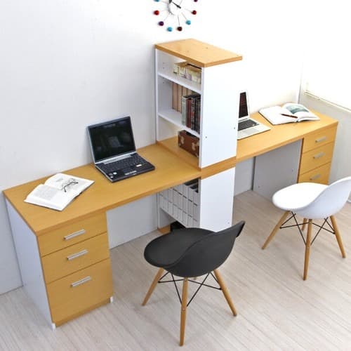 【新品・送料無料】パソコンデスク ツインデスクセット 学習机 120幅