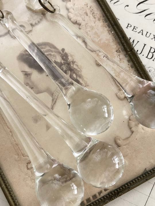 シャンデリア ガラスドロップ　クリア　雫