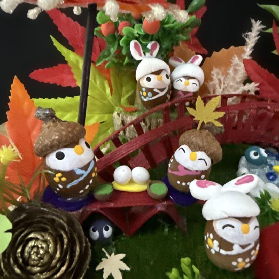 どんぐりアート♡お月見　Halloweenオブジェ2点♡