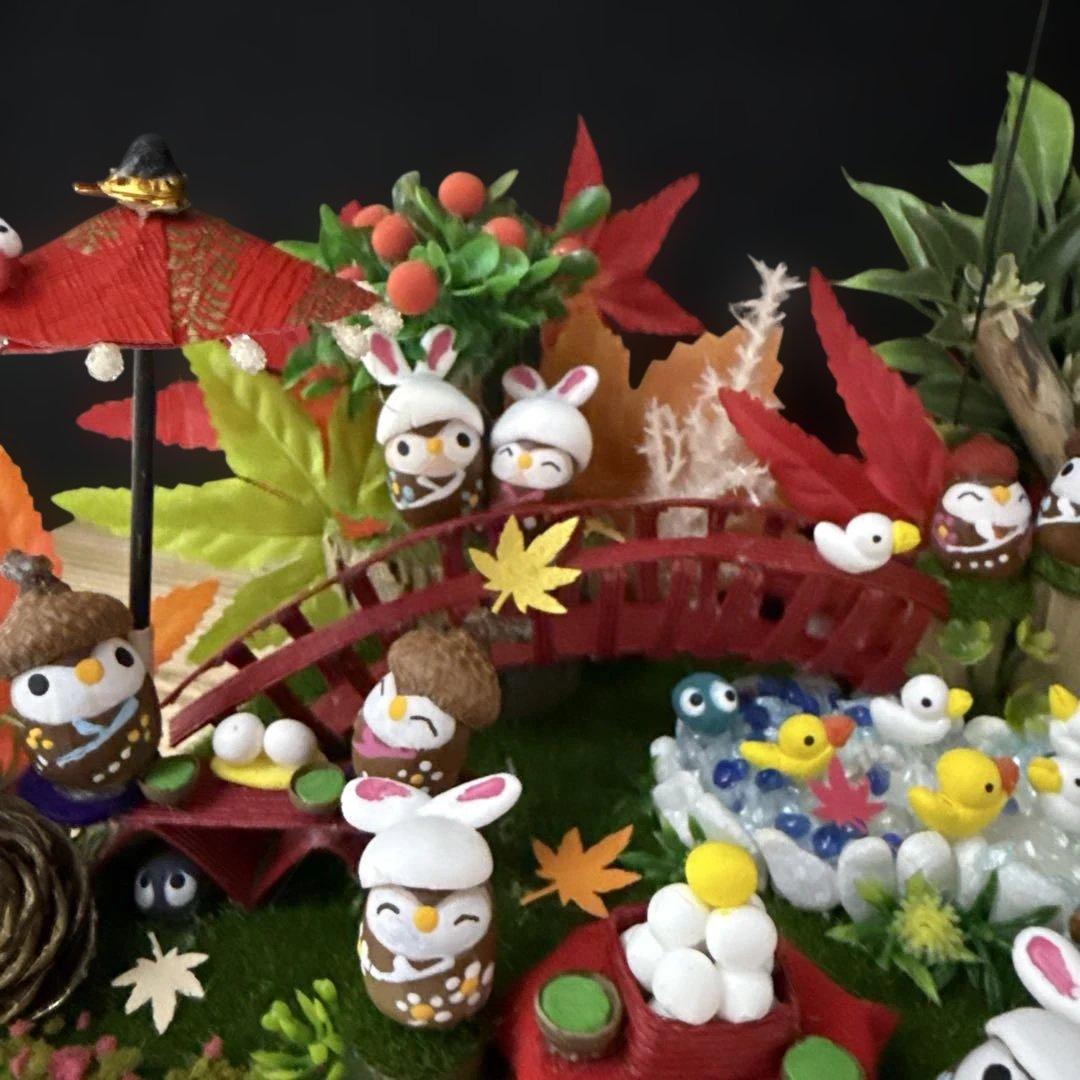 どんぐりアート♡お月見　Halloweenオブジェ2点♡