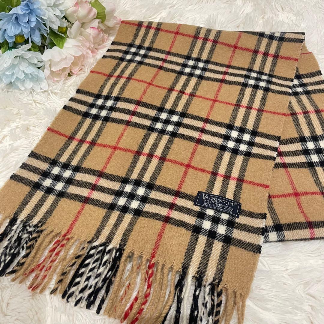 Burberrys バーバリー ノバチェック マフラー ラムウール ベージュ