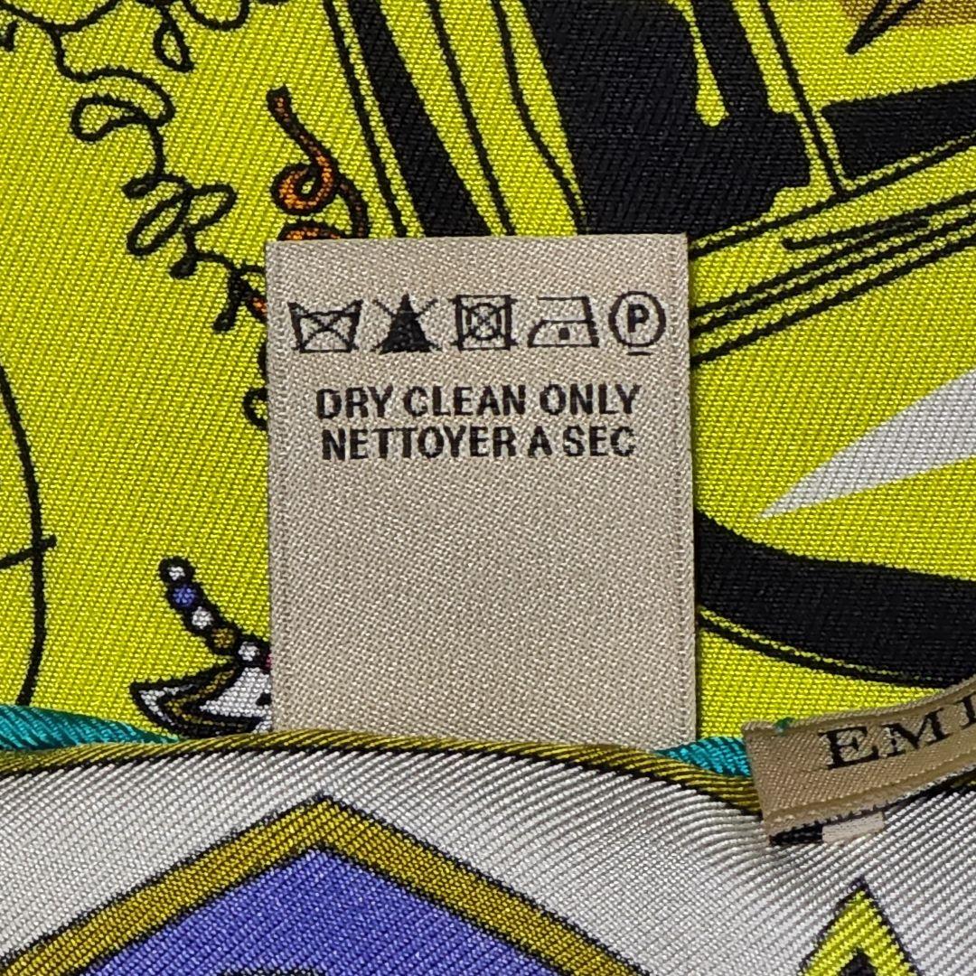 美品 ★エミリオプッチ★ スカーフ 大判 リゾート 女性 シルク スカイブルー.