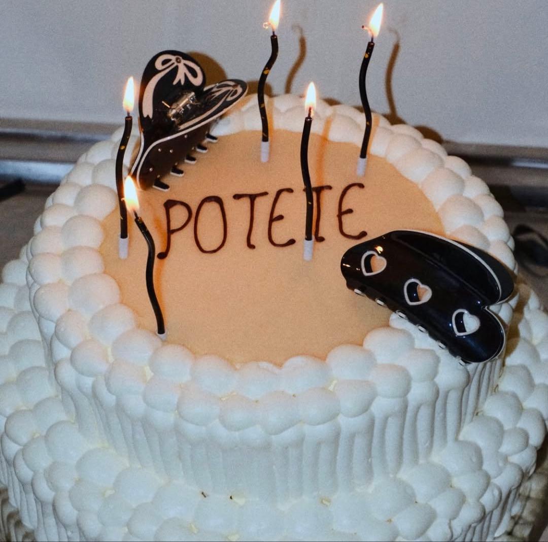 新品POTETE コフレ 3heart clip 黒