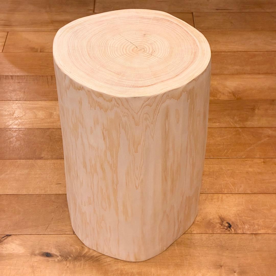 檜 丸太 スツール 椅子　No.1539