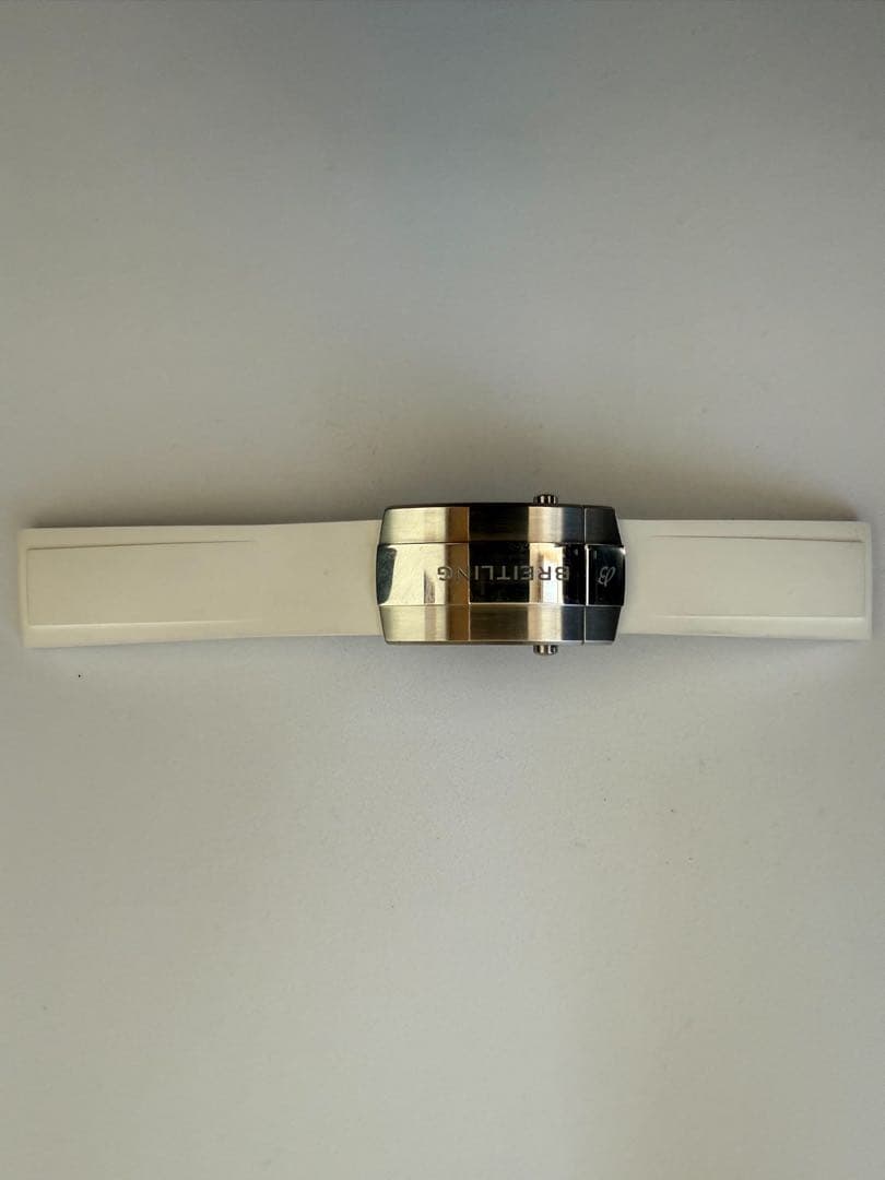 BREITLING ブライトリング 純正Dバックル＋純正ホワイトラバーベルト