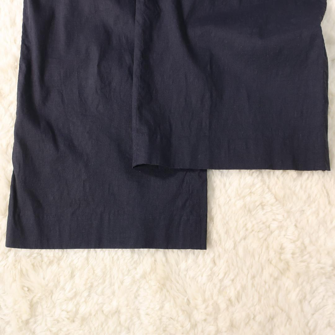 セオリー ECO CRUNCH セットアップ ノーカラージャケット パンツ 紺