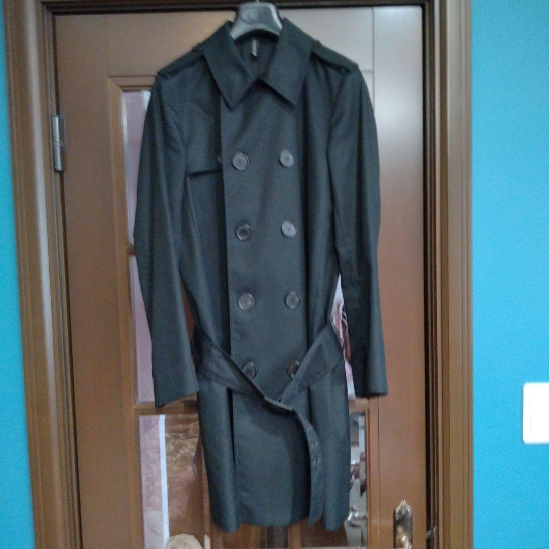 ディオールオム　DIORHOMME　エディラスト　トレンチコート　ブラック　44