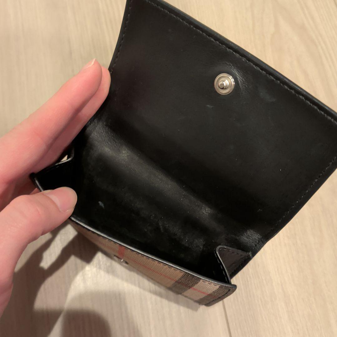 Burberry チェック柄 三つ折り財布