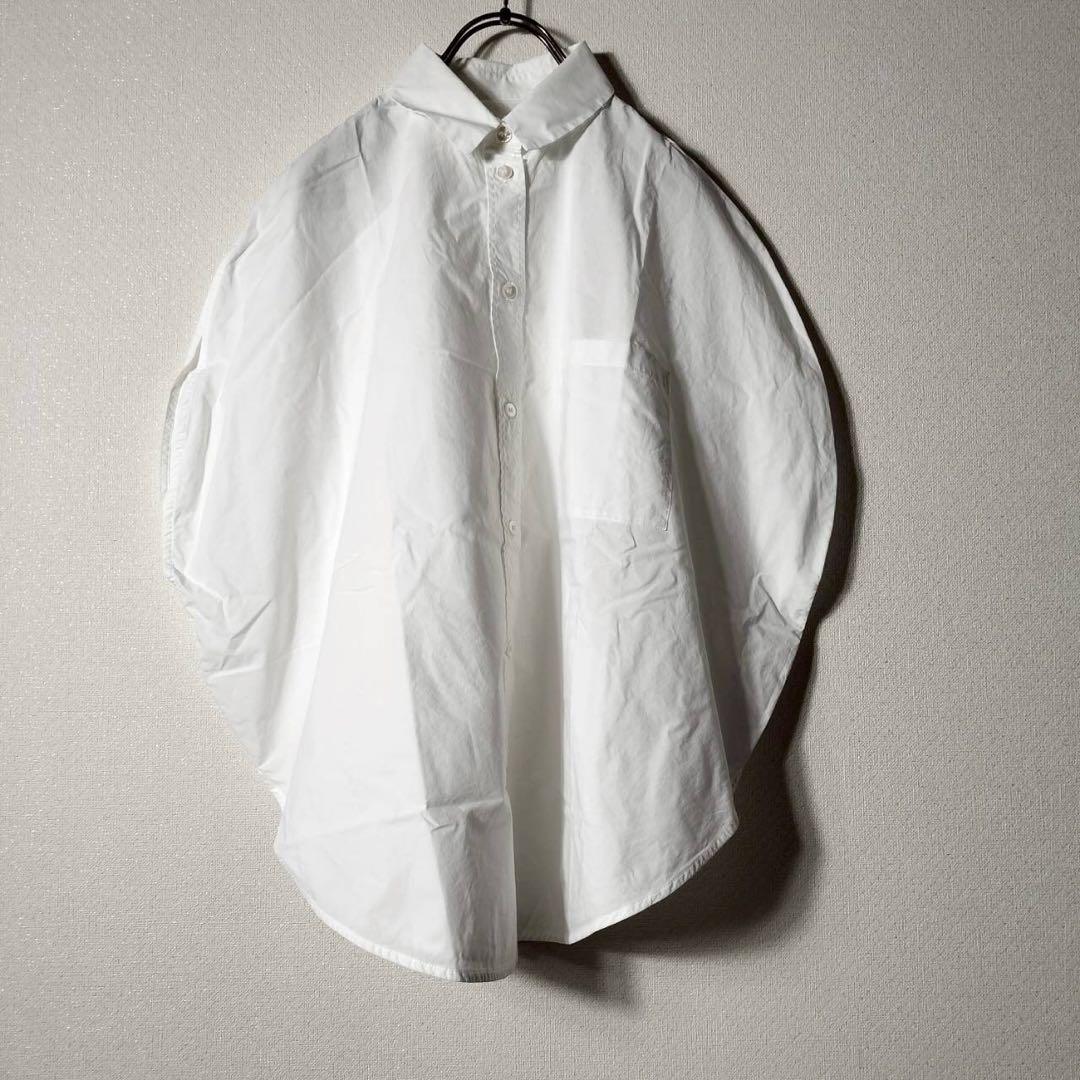 MM6 メゾンマルジェラ サークルシャツ コットン 綿 半袖 変形 円