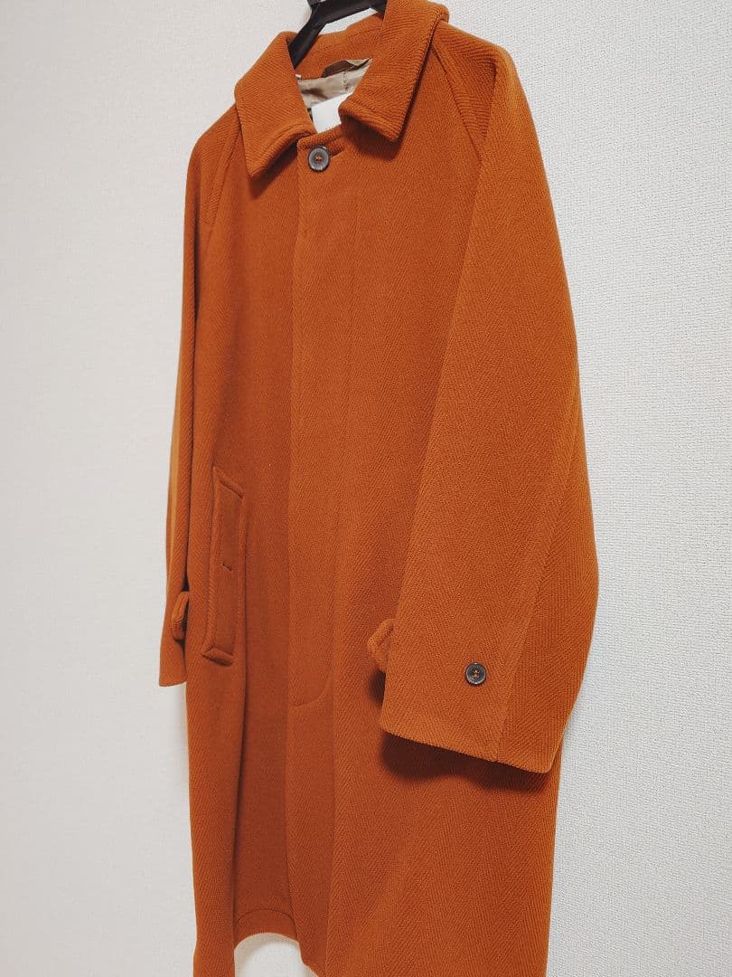 希少カラー　マッキントッシュ　ウールロングステンカラーコート　38