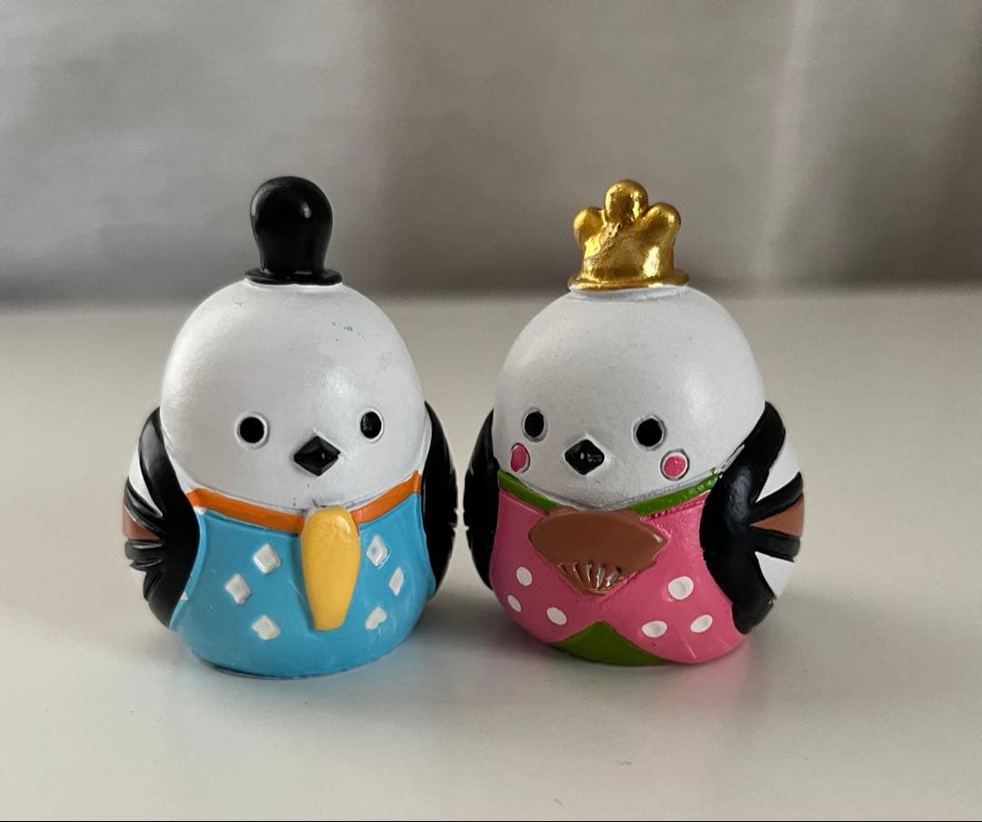 【新品未使用】シマエナガ　ひな祭り お内裏様 お雛様　2点セット ⑤