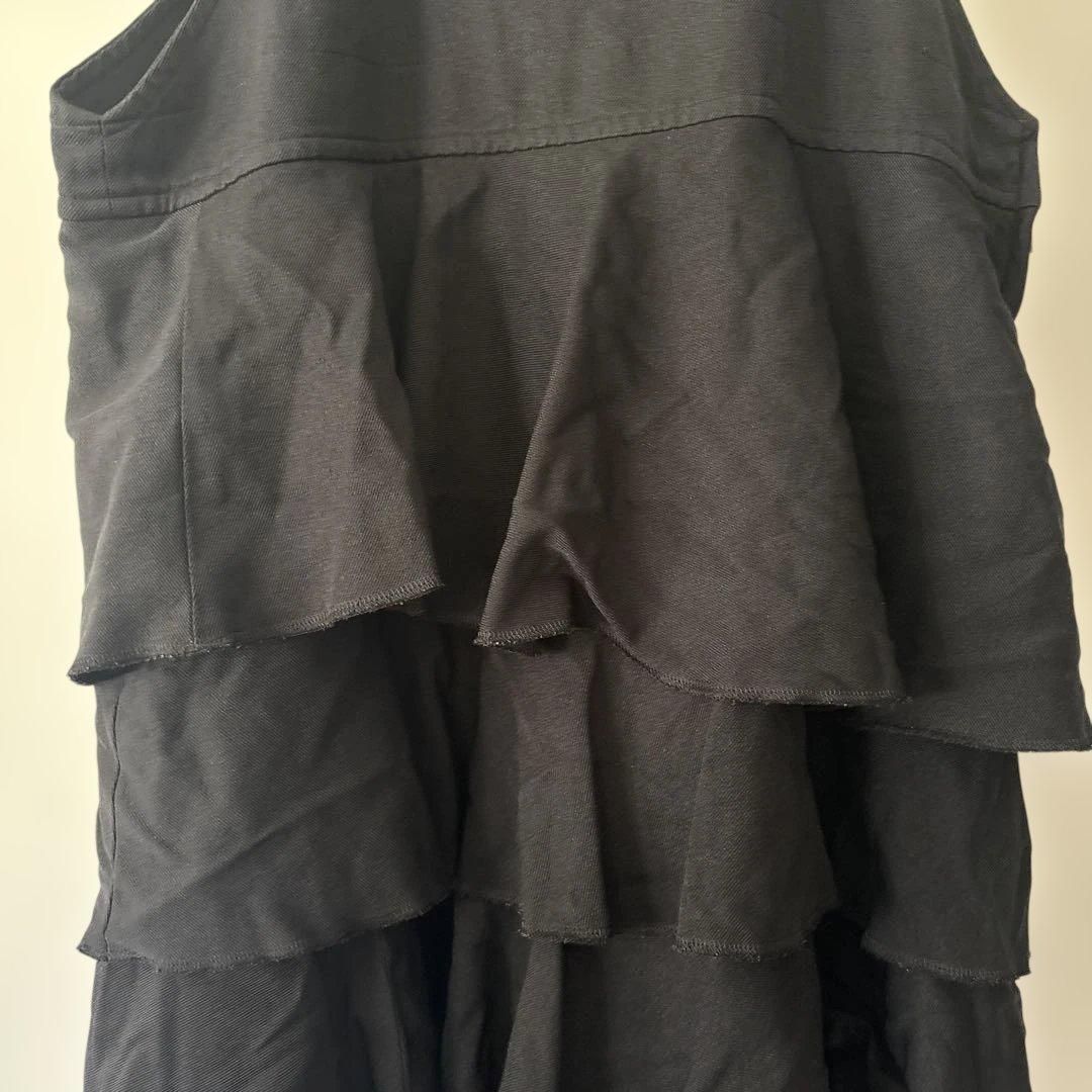 最終価格）ブラックコムデギャルソン　ラッフルオーバーオール