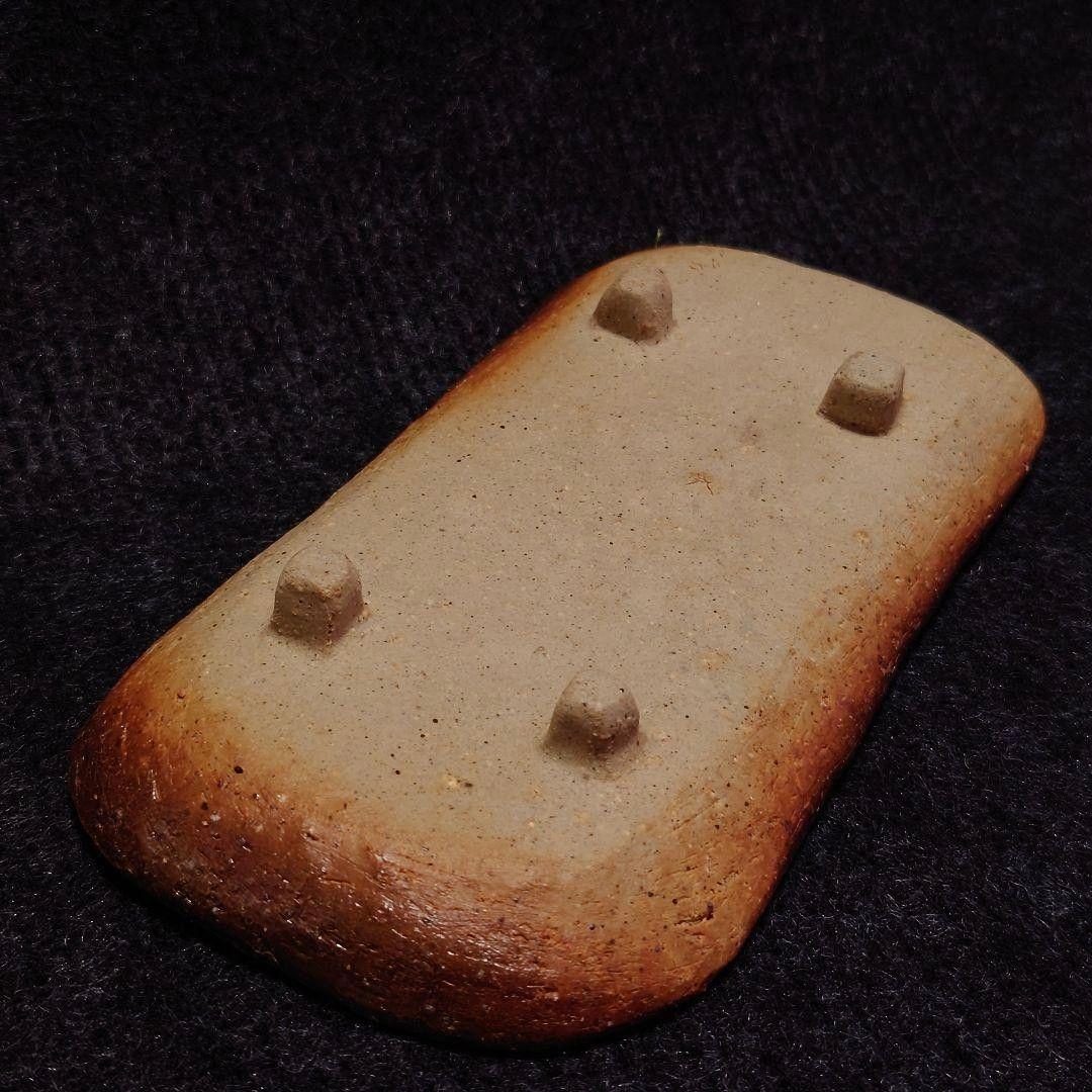 ●【2508】114.足つき長皿…備前焼