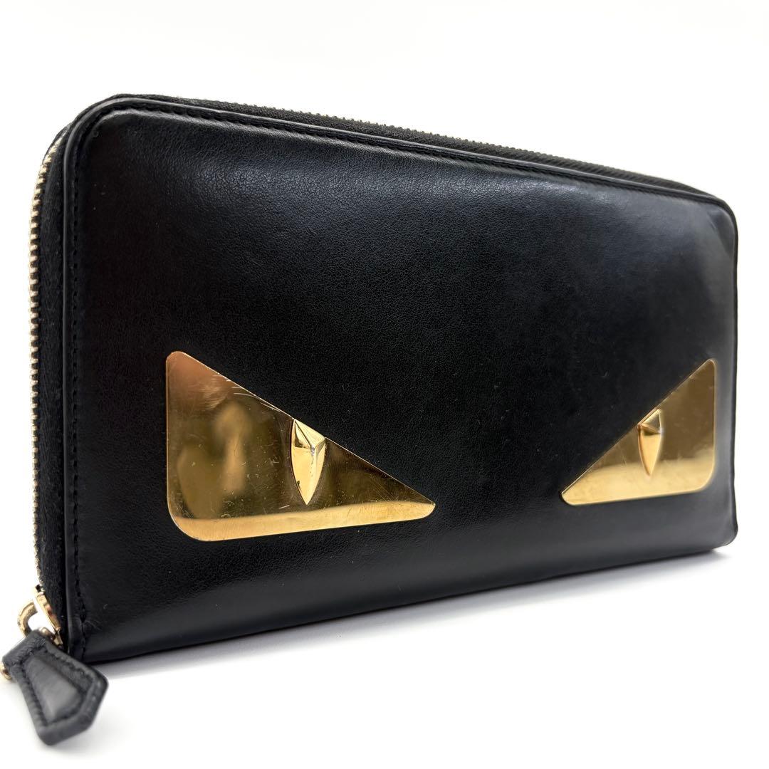 【美品】FENDI　長財布　ラウンドファスナー　バグズ　モンスター