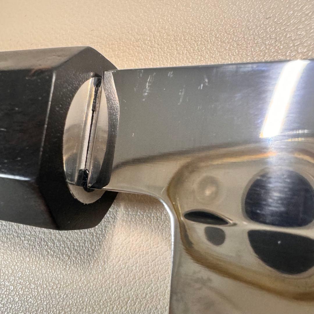 270mm 切付柳刃包丁 鏡面　黒檀八角柄 刺身包丁 「全鋼」︔