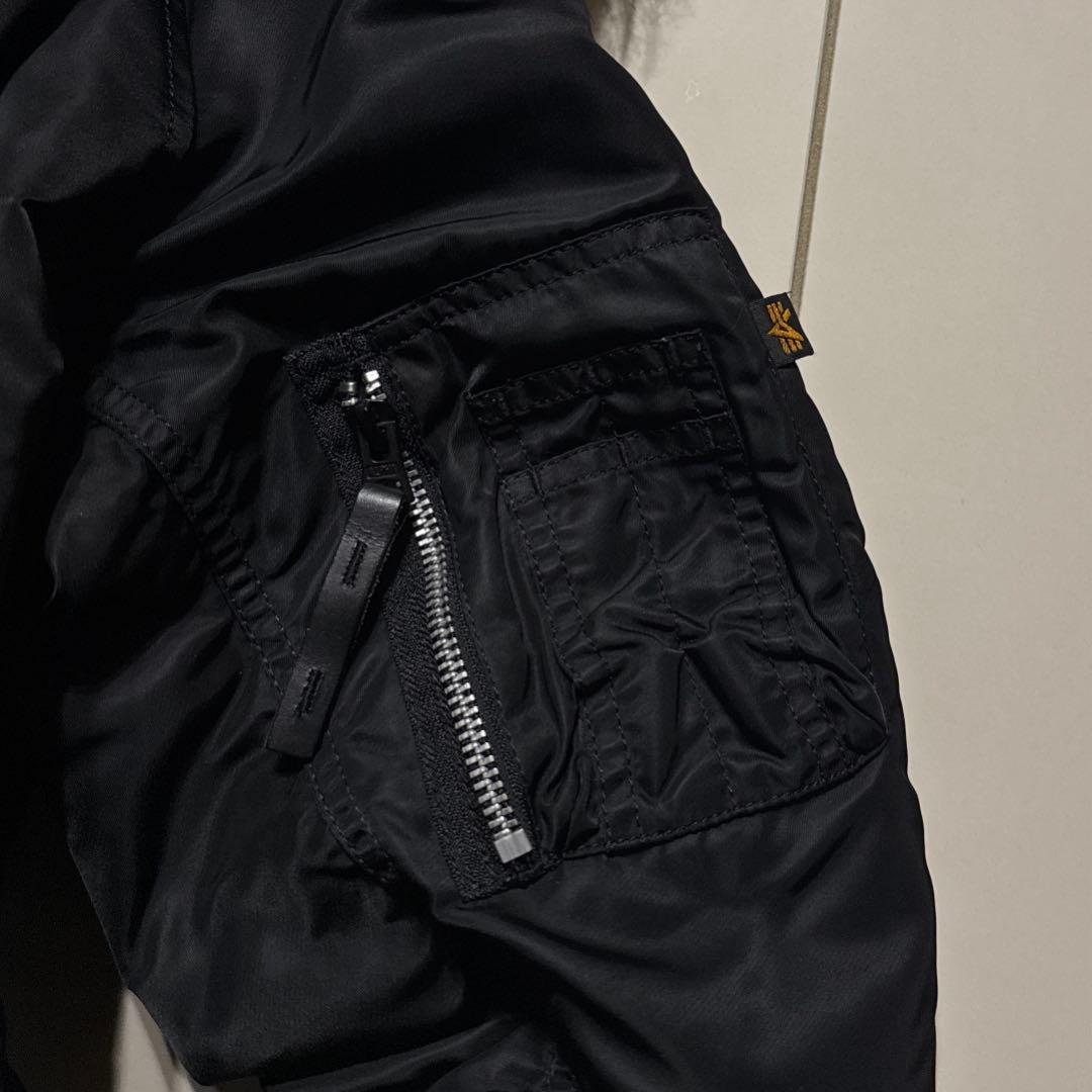 極美品 ALPHA社 N-2B フライトジャケット ブラック 希少サイズ 短丈