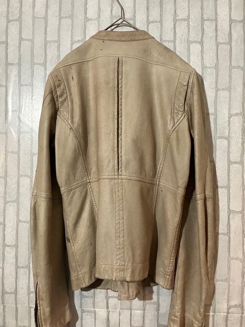 The Viridi-anne 希少 ディアスキン シングルライダース ベージュ