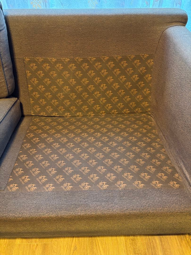 アイラーセン　ブラウンファブリック2.5人掛けソファ