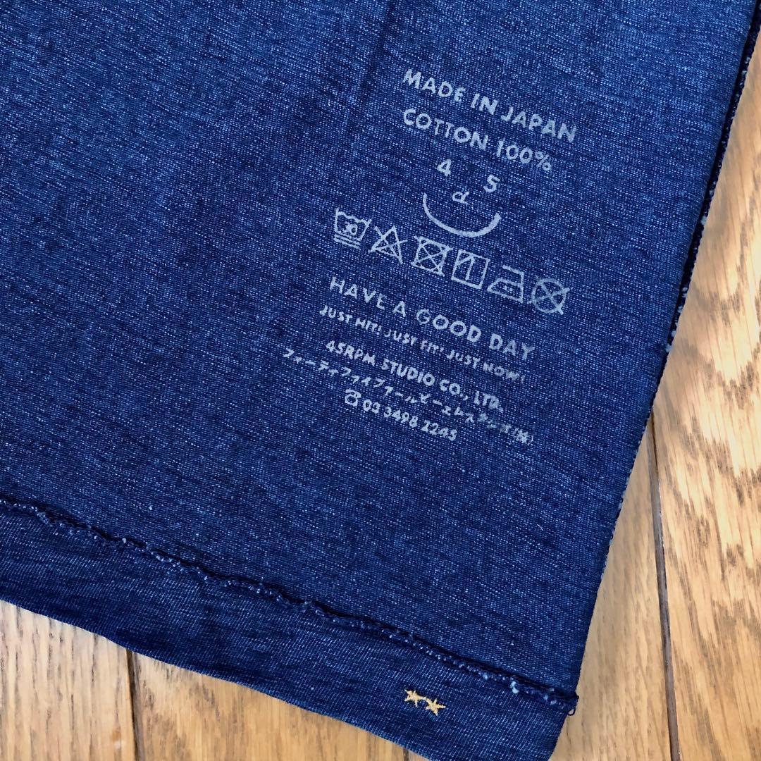 【未使用品】45R＊ジンバブエコットンの908タンクトップ＊インディゴ（重）