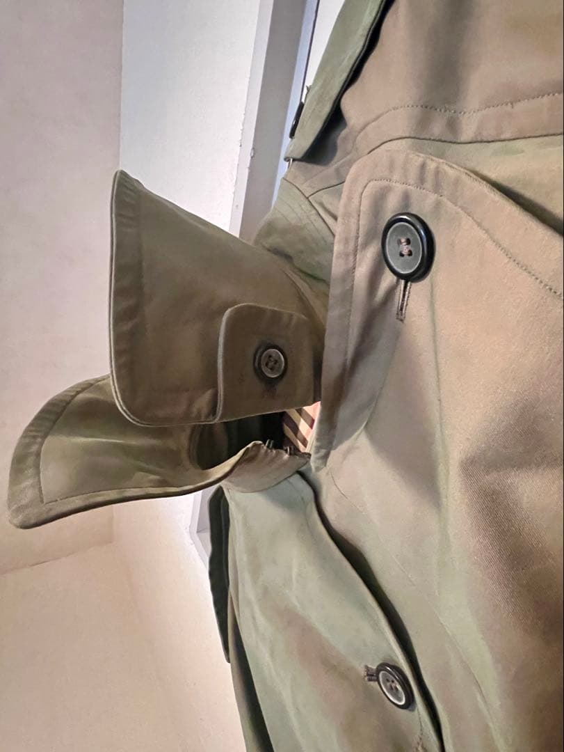 大特価　超希少XLバーバリー　玉虫色トレンチコート ダブル　ノバチェック