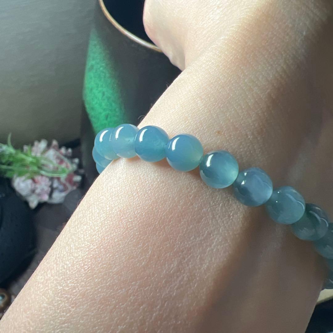 本翡翠、在庫処分お買い得氷藍水ブレスレット