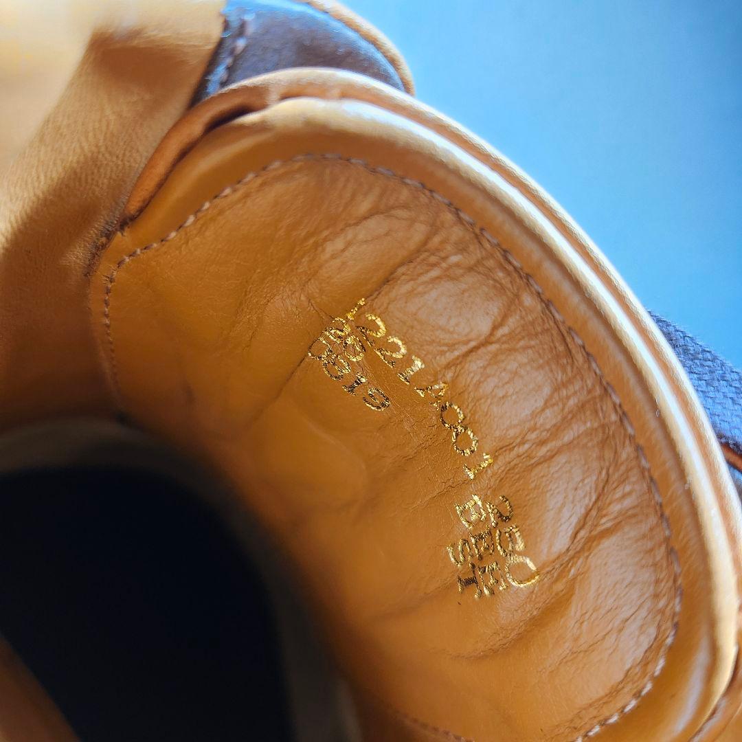 極美品 アシックス ランウォーク 26EEE キャメル レザー スニーカー