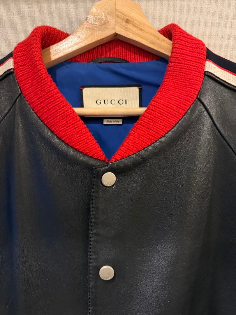 即日発送可能　GUCCI レザージャケット 黒