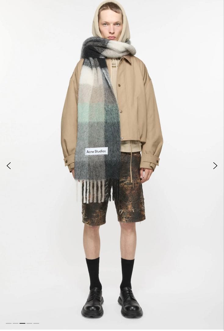 acne studios モヘアチェックマフラー