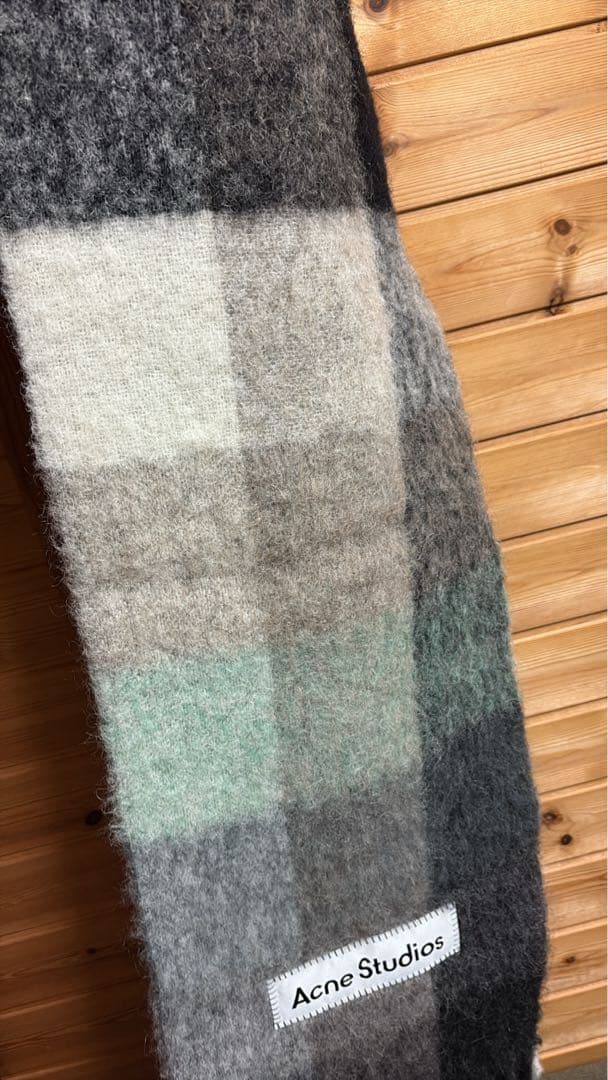 acne studios モヘアチェックマフラー