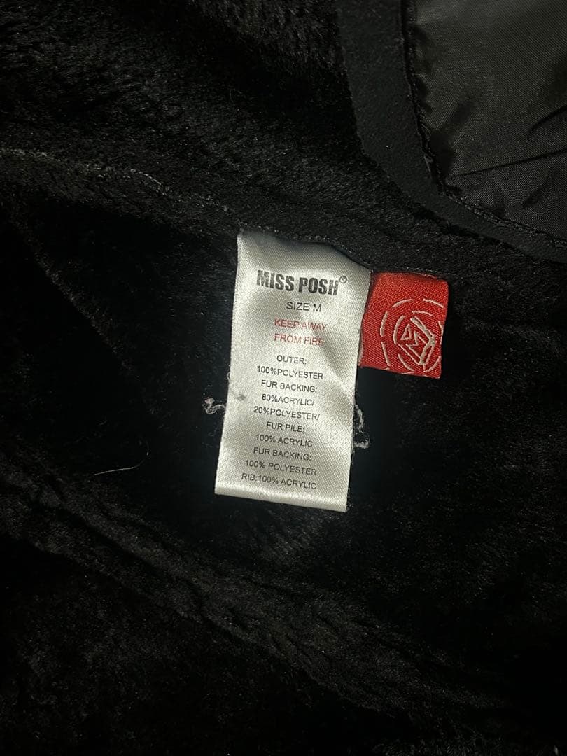 Y2K★ファー★ライダースジャケット★ムートン 黒 アウター