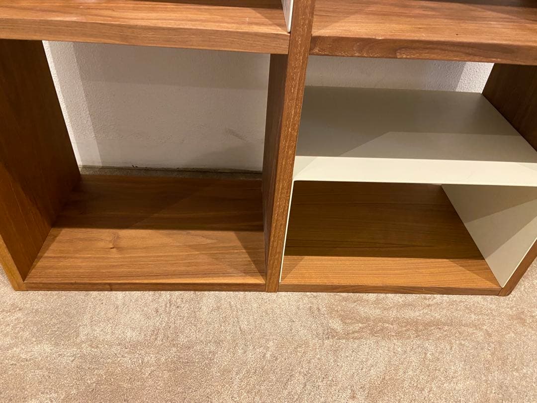 ⭐️美品⭐️オプション２個付⭐️無印⭐️ウォールナット材⭐️スタッキングシェルフ⭐️３段２列