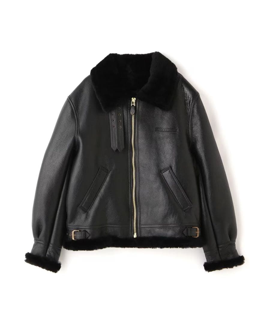 （美品/本物/定価27万）AIREX B3 ムートンジャケット　レザー 　M