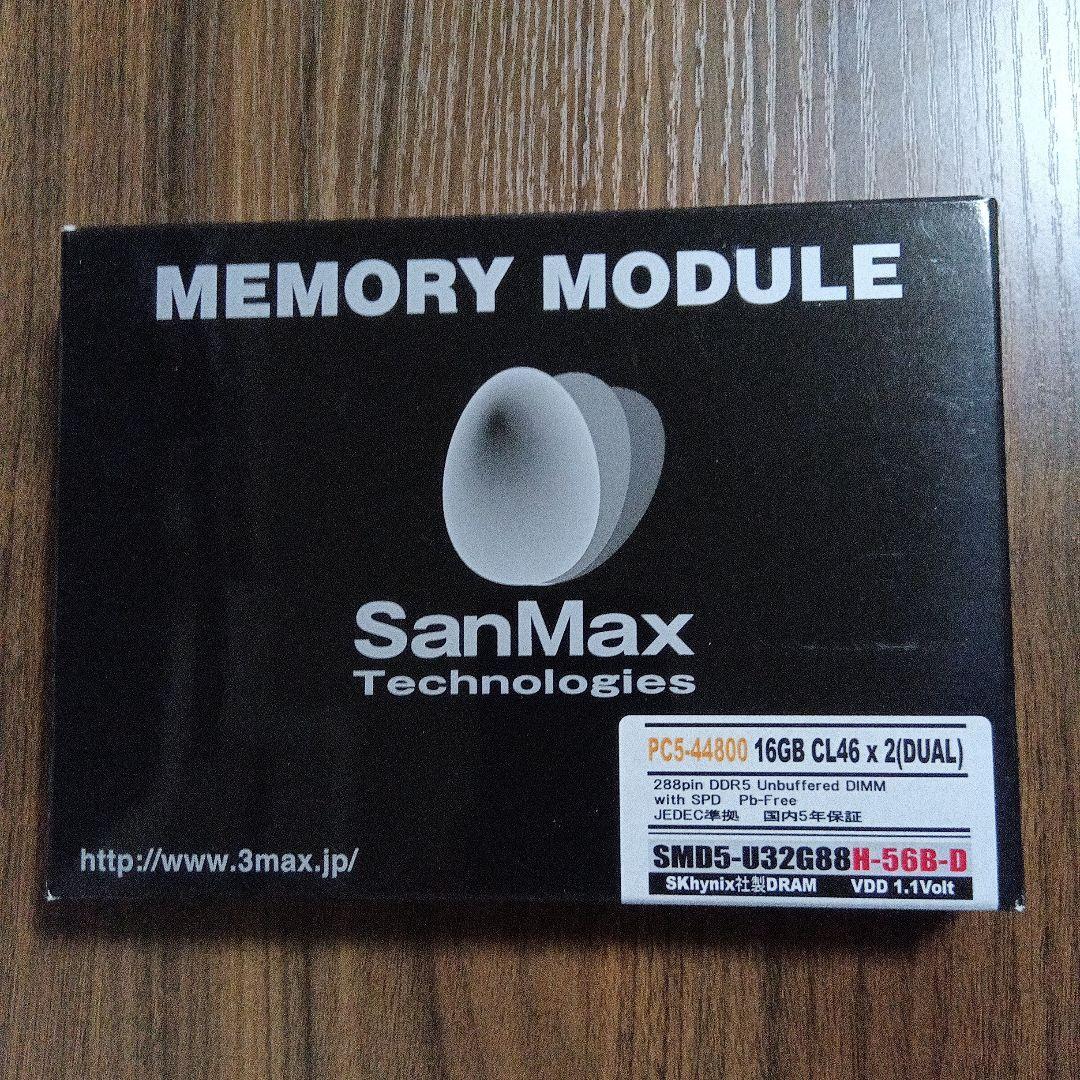 SanMax 32GB(16GB×2) DDR5 メモリ