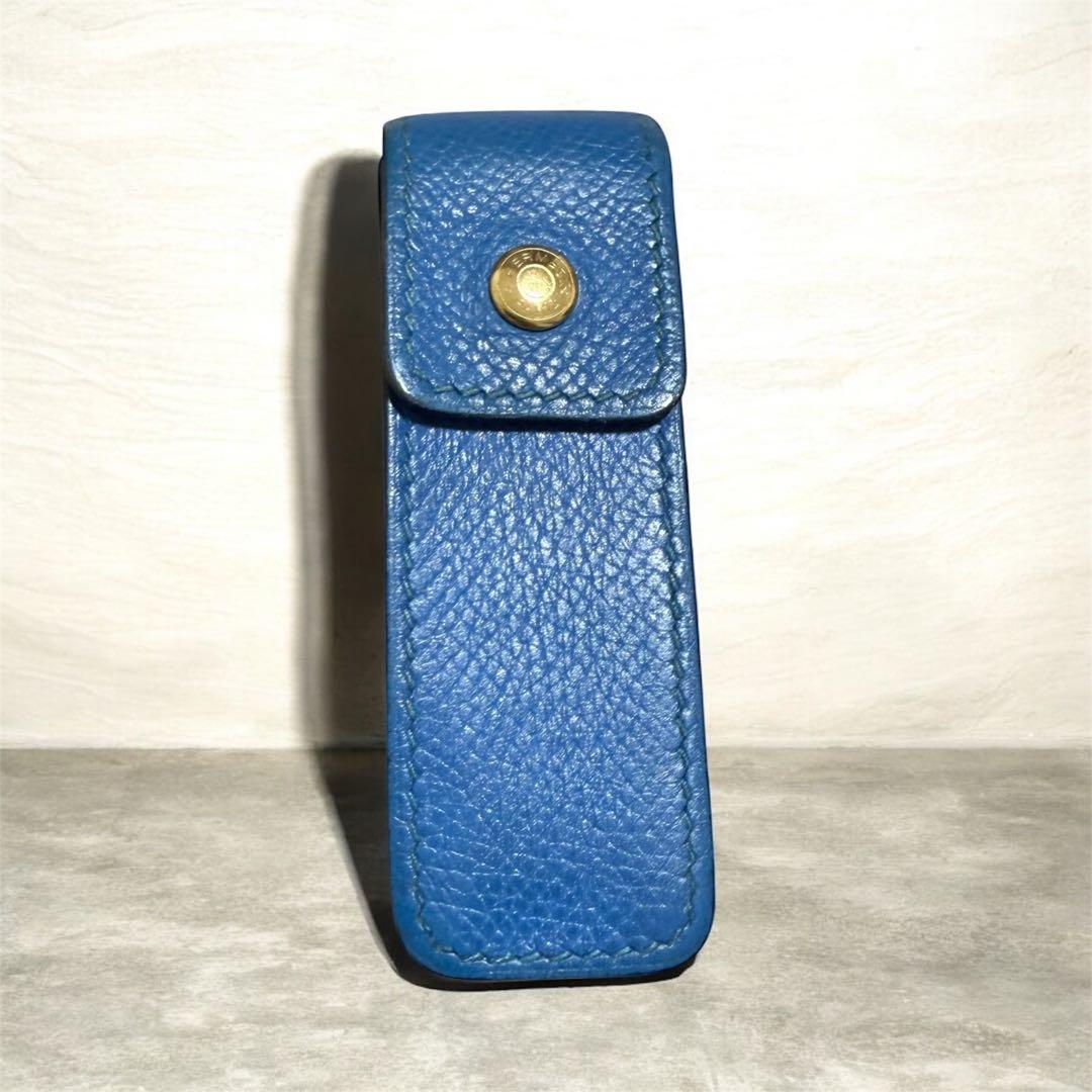【良品】HERMES エルメス 小物入れ セリエ ヴォーエプソン ブルー