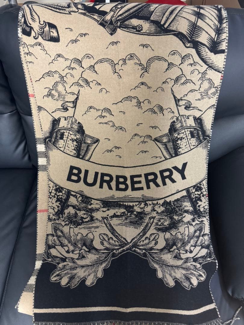 バーバリー（BURBERRY)リバーシブル EKD カシミアスカーフ