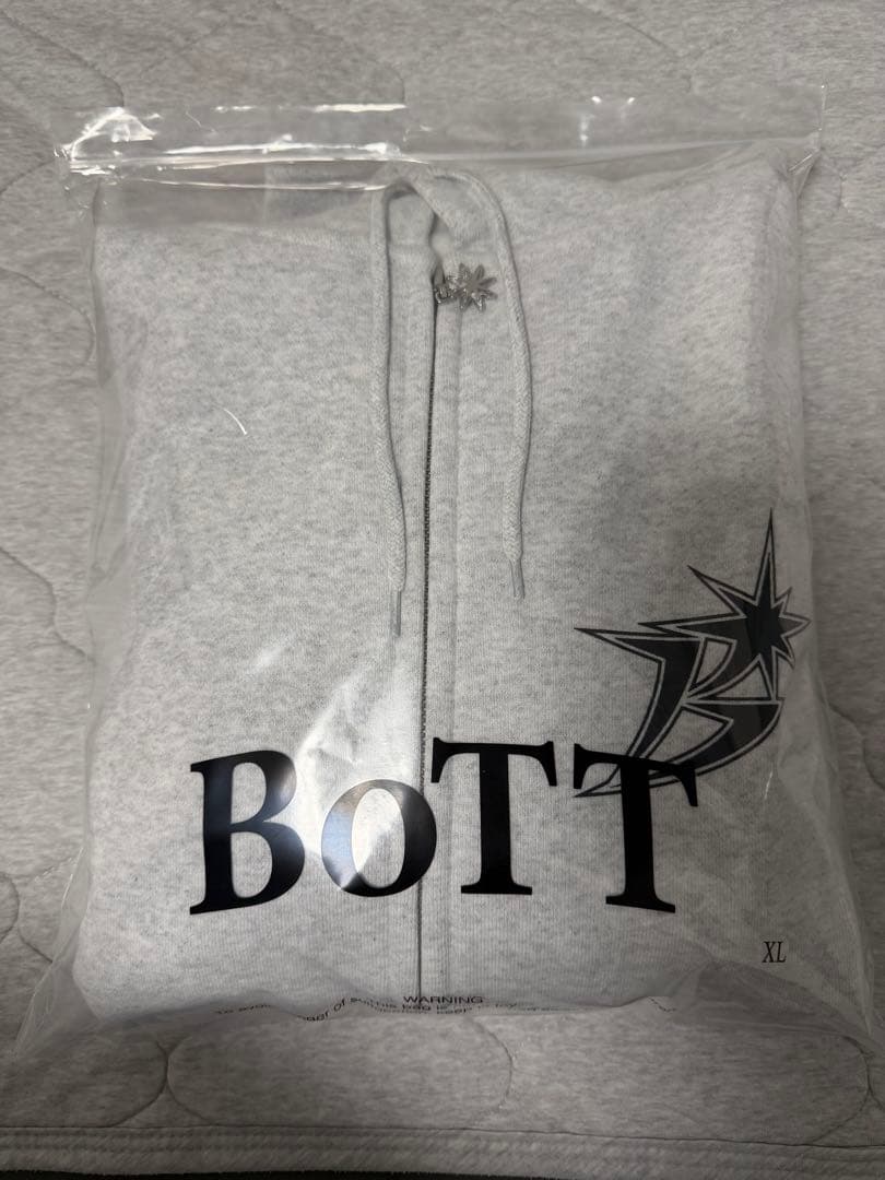 【XL】BoTT / B LOGO ZIP HOODIE / ASH