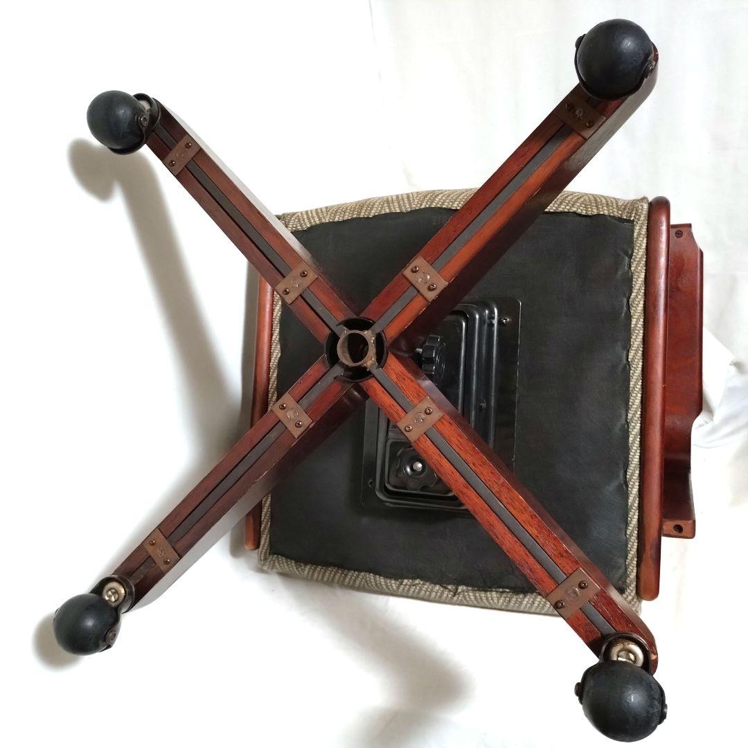 karimoku　オールドカリモク　デスクチェア　ヴィンテージ　ロッキング機能