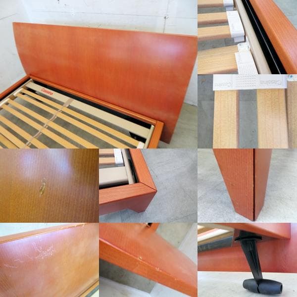 美品■カッシーナ■JUNO■ダブルサイズ■ベッドフレーム■50万■スラットベース