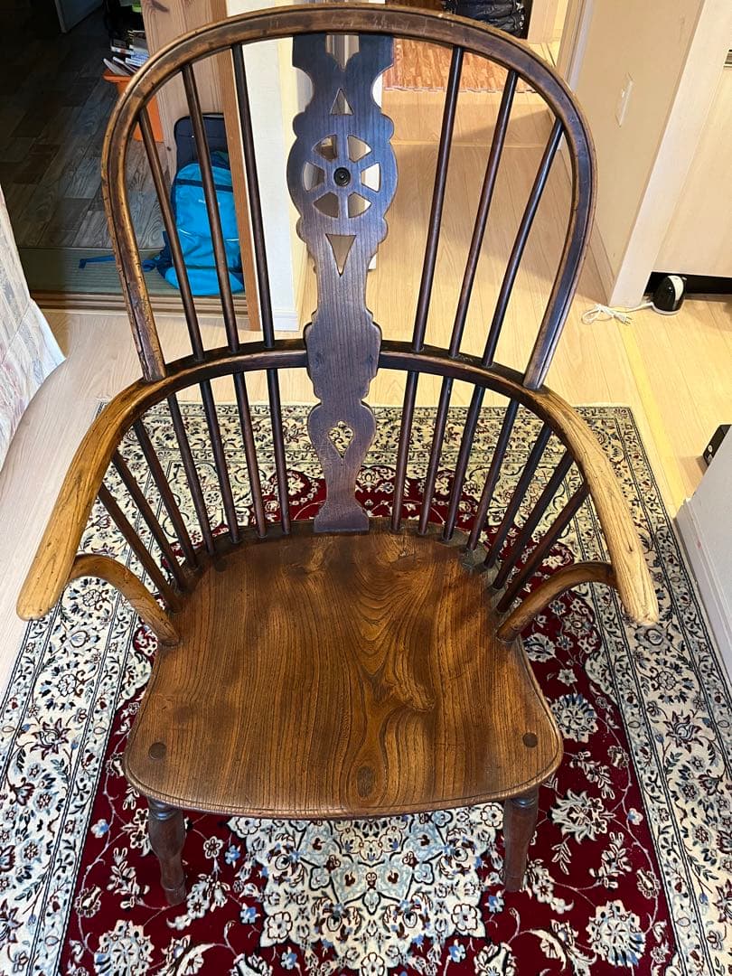 英国アンティーク ホイールバックウィンザーアームチェア