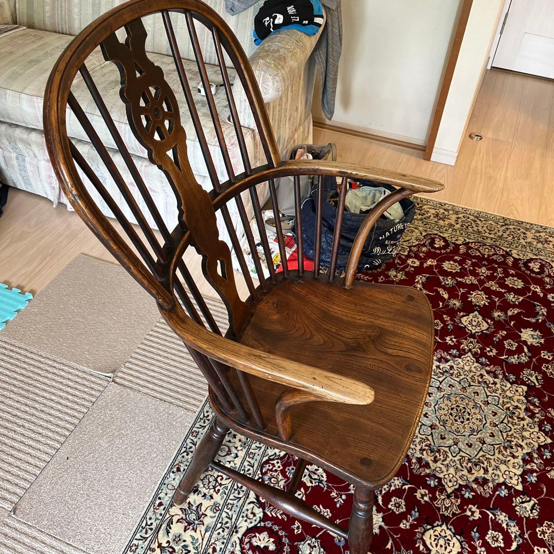 英国アンティーク ホイールバックウィンザーアームチェア